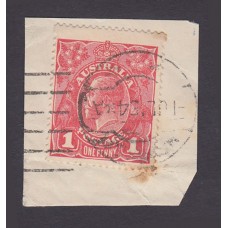 Australian    King George V    1d Red   Single Crown WMK  2nd State Plate Variety 5/8..